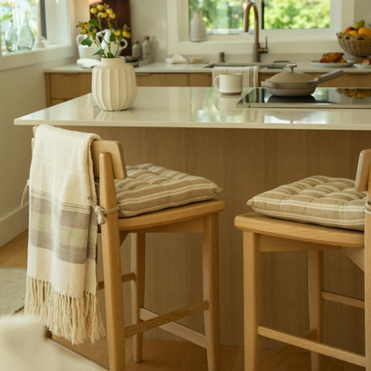Horace Slub Stripe Chair Pad