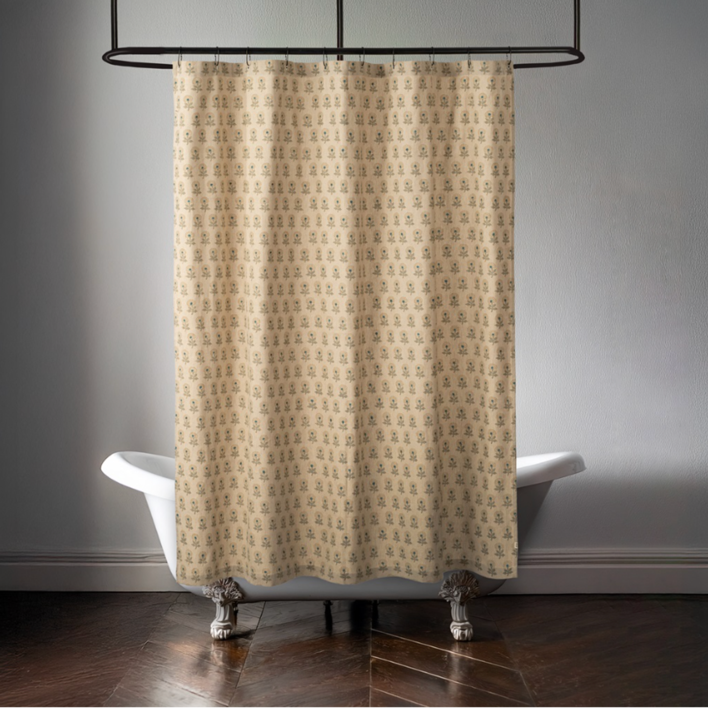 Block Print Shower Curtain