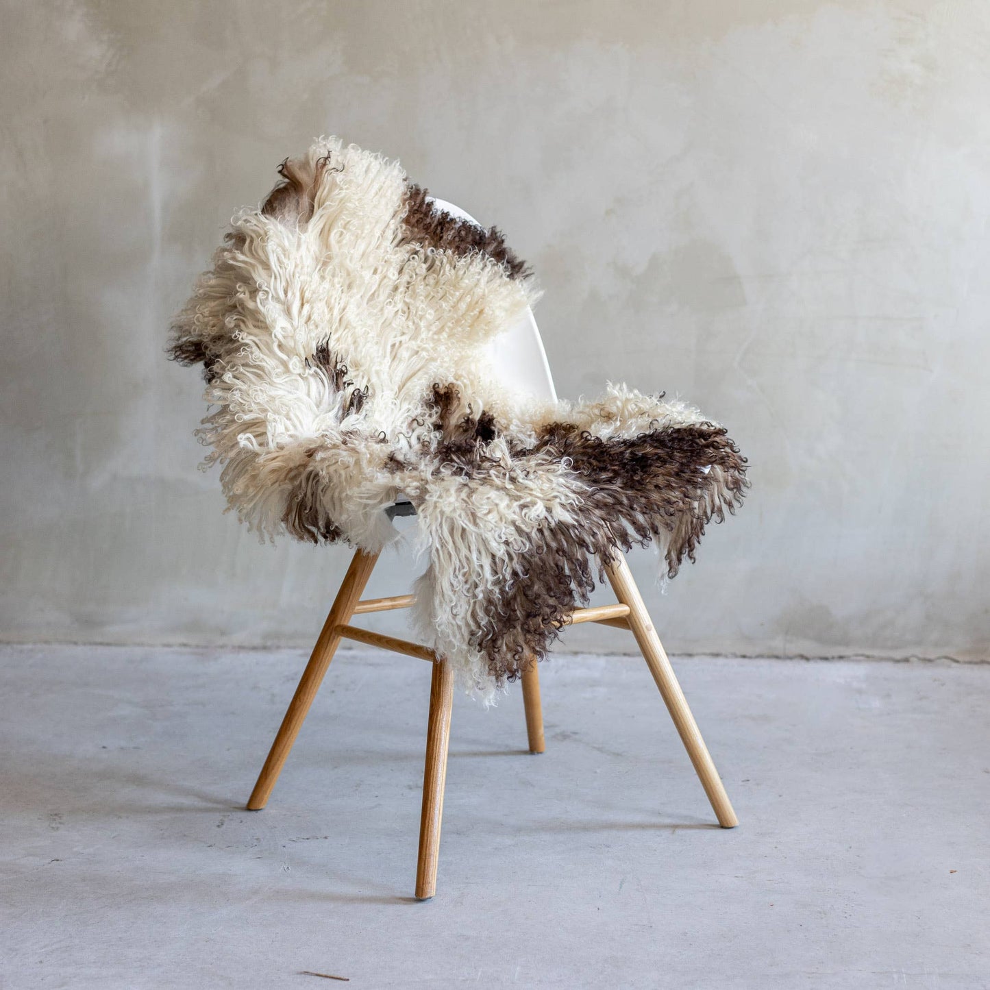 Naturally Spotted Curly Sheepskin - Austrian Mountain Fleece