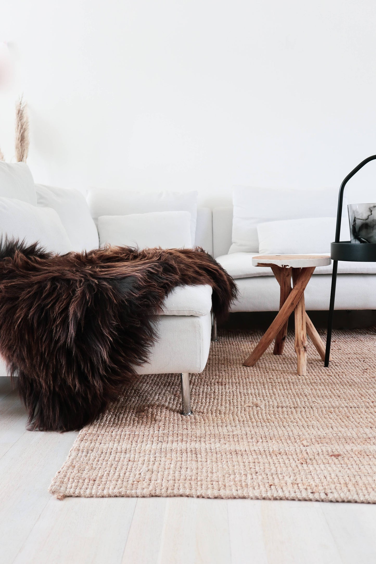 Icelandic Sheepskin | Natural Brown | Long Wool | 90-100 cm