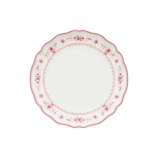 Vila Red White Dinner Plate