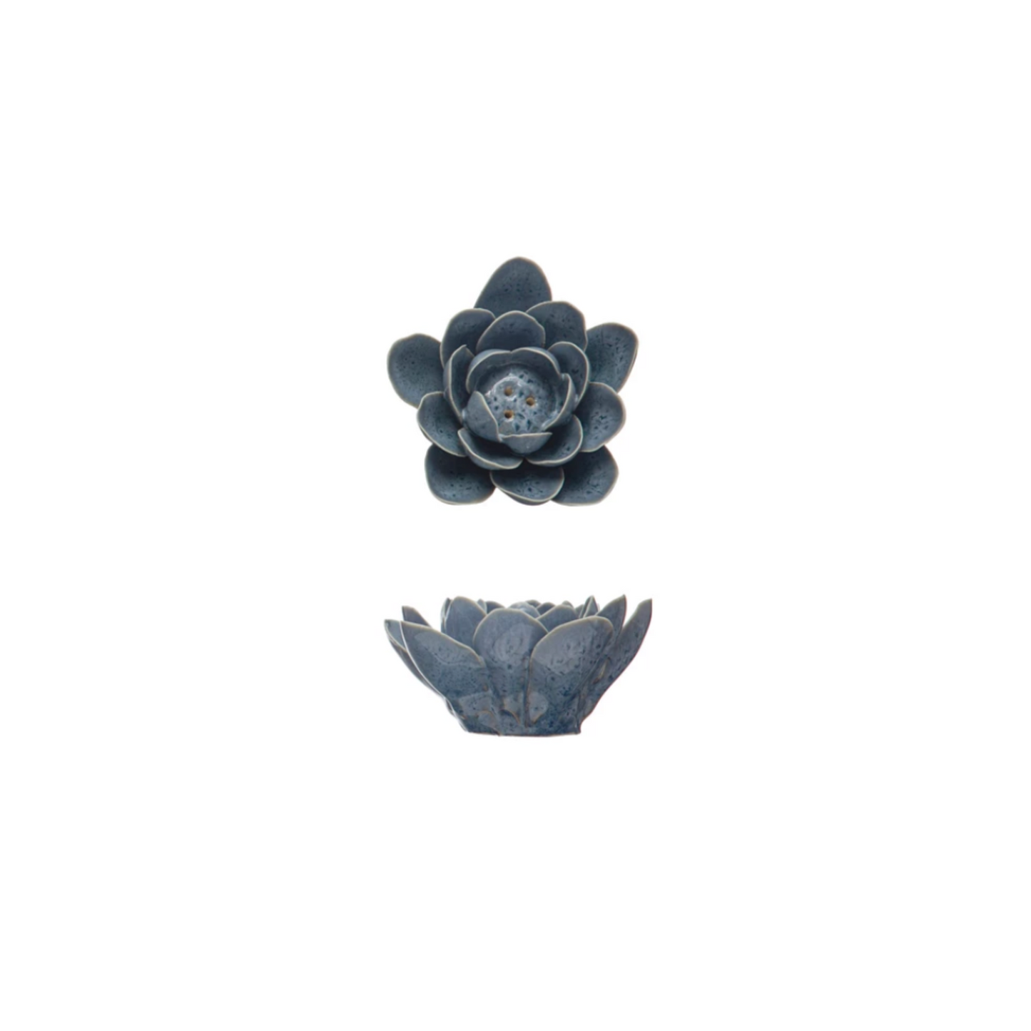 Handmade Stoneware Flower Incense Holder