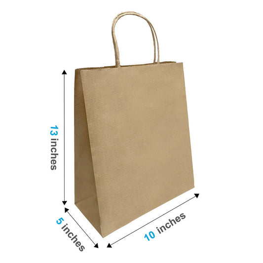 Debbie 10x5x13 Kraft Paper Bag Twisted Handle