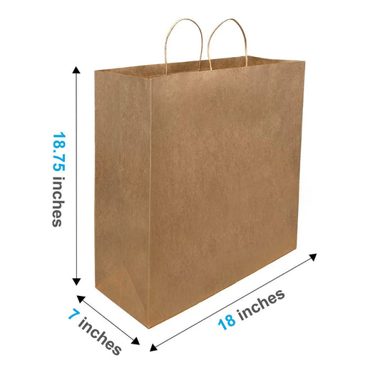 Jumbo 18x7x18.75 inches Kraft Paper Bag