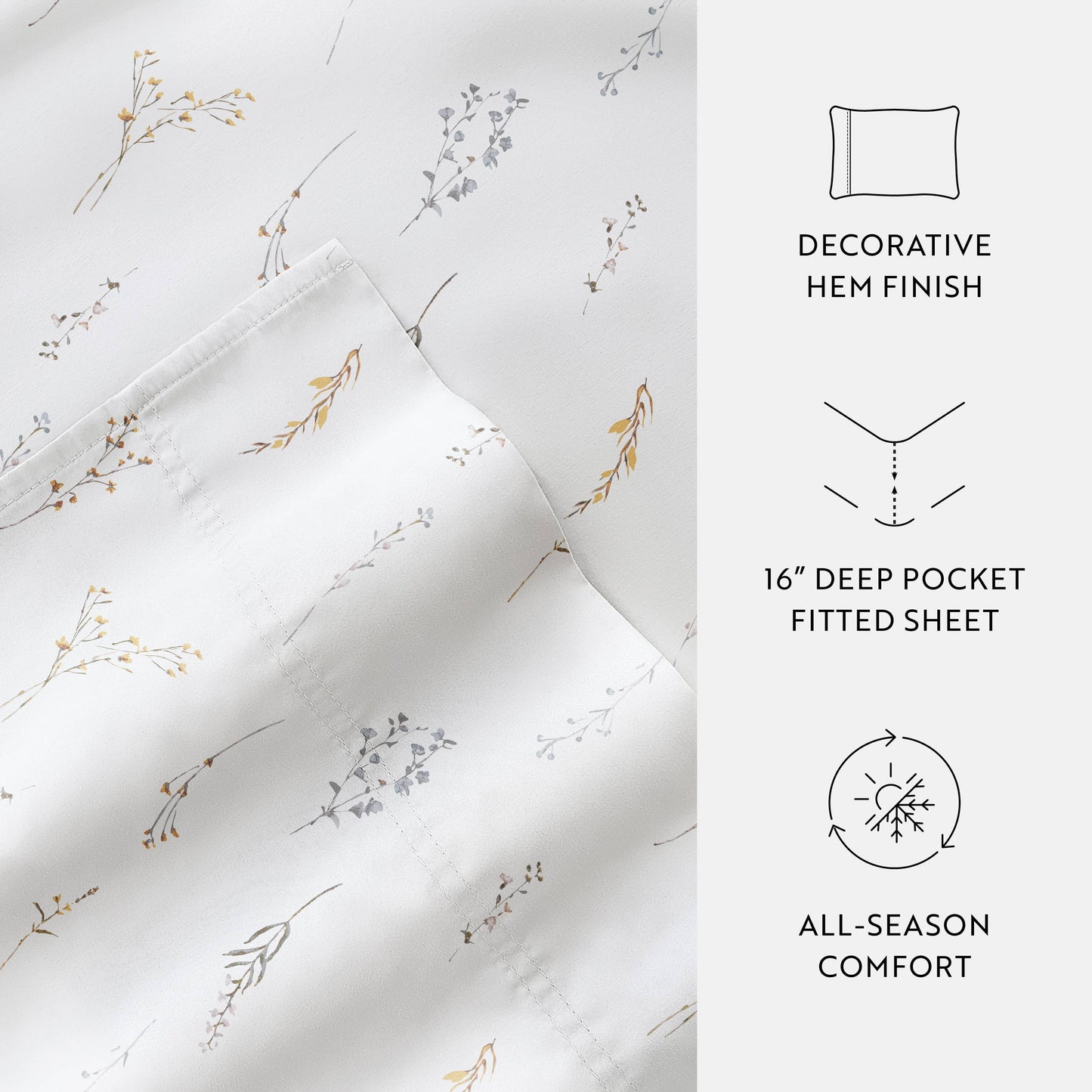 Wild Garden 300 Thread Count Cotton Patterned Sheet Set