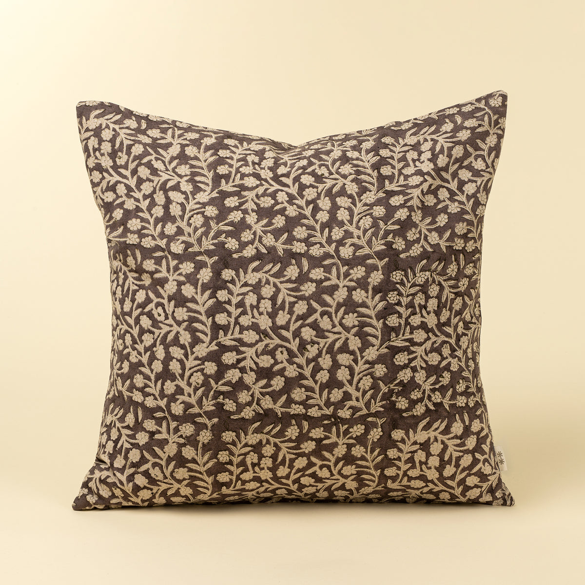 Wildvine Block Print Pillow, Heather