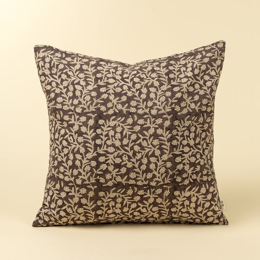 Wildvine Block Print Pillow, Heather