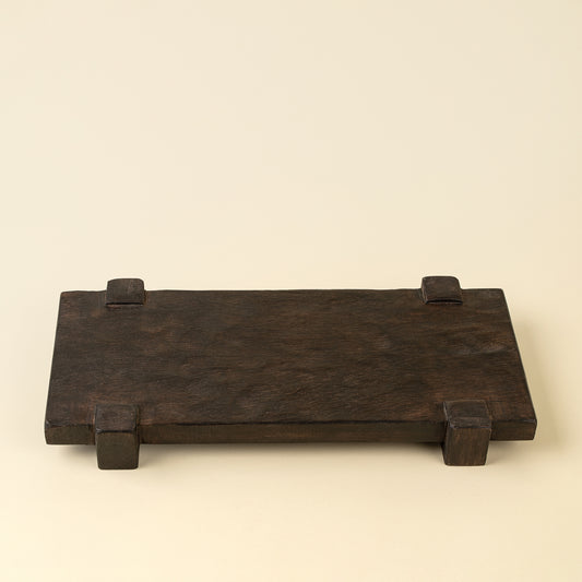 Drift Pedestal Tray S, Dark Brown