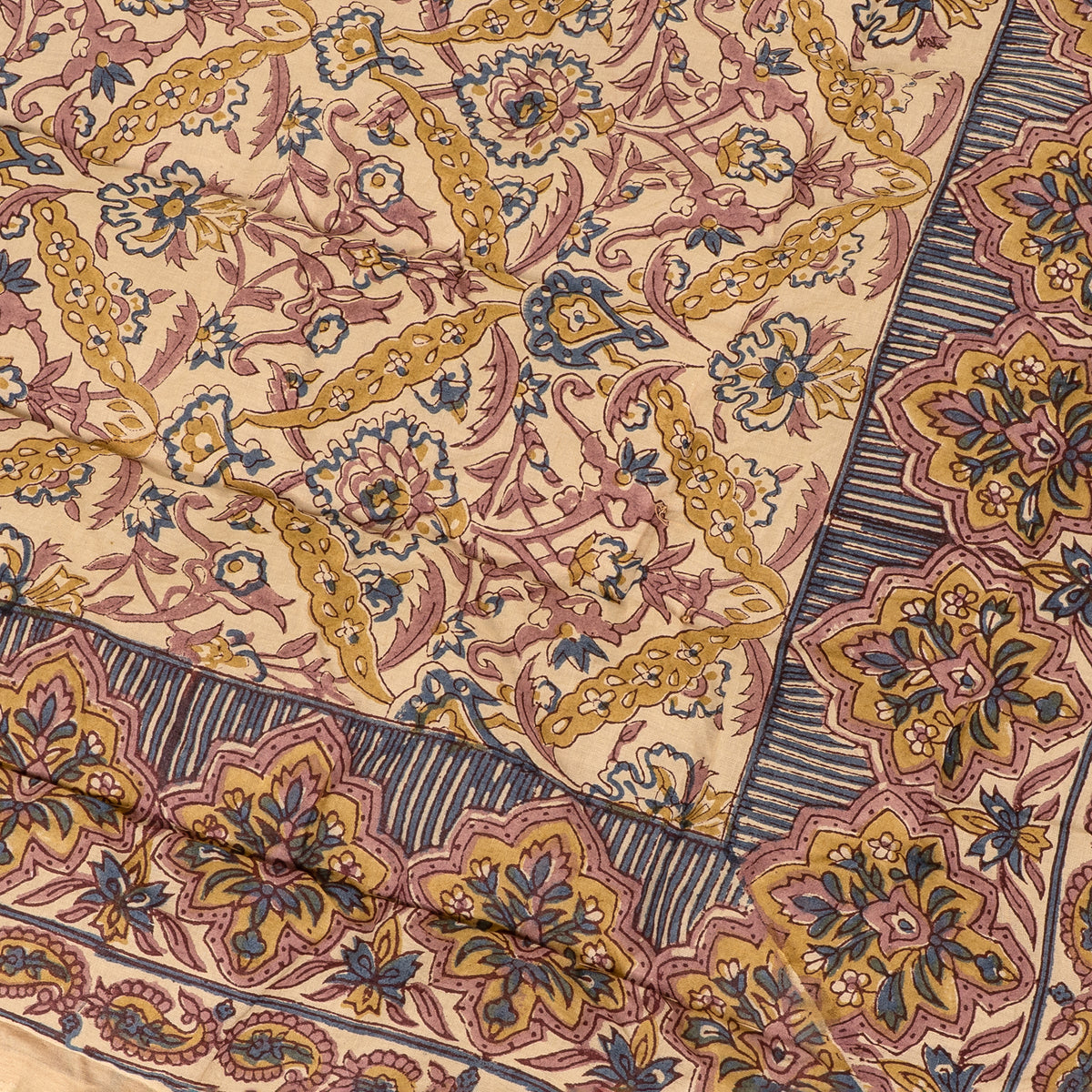 Luna Vine Block Print Quilt, King