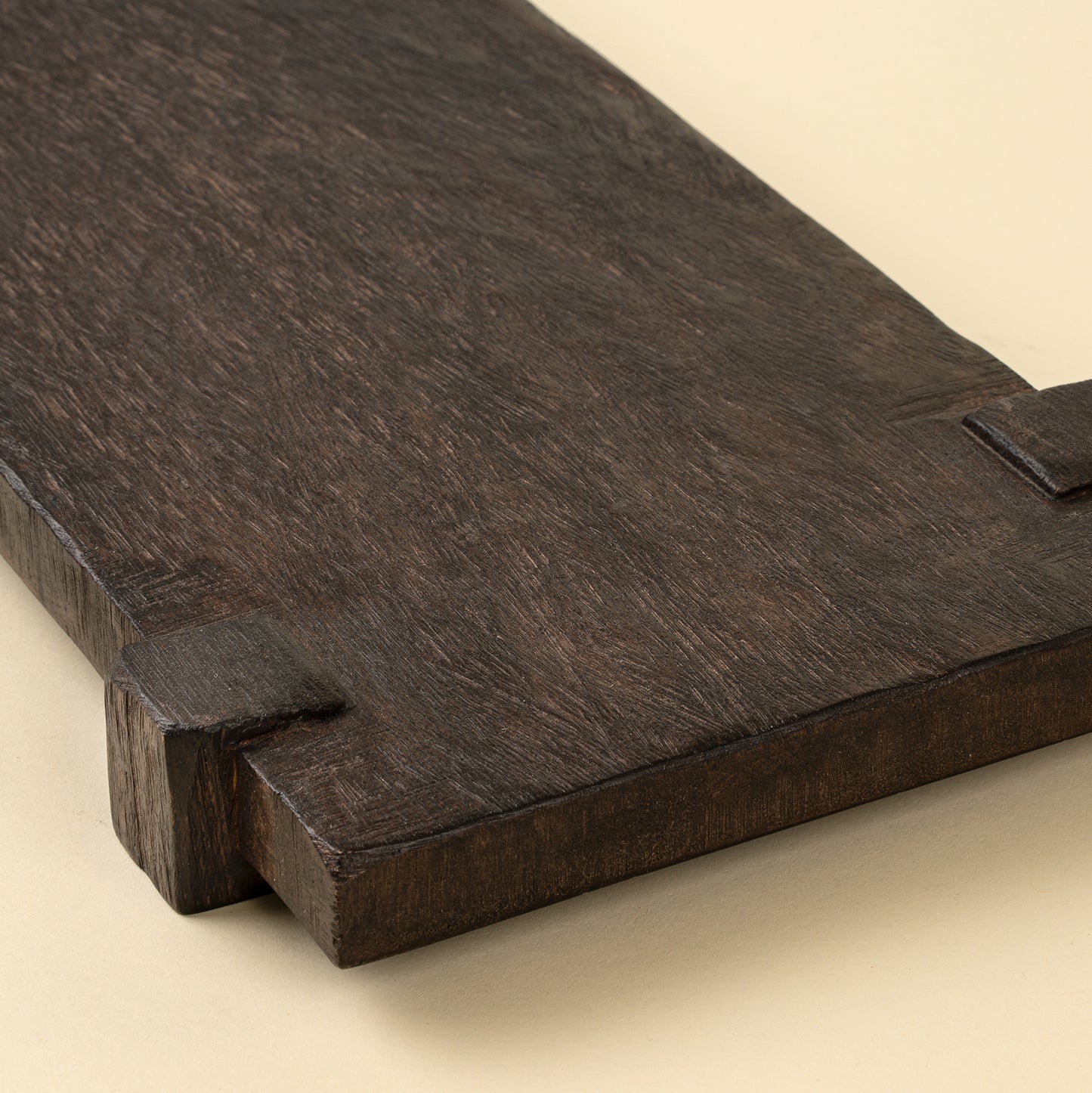 Large Drift Pedestal Tray, Dark Brown