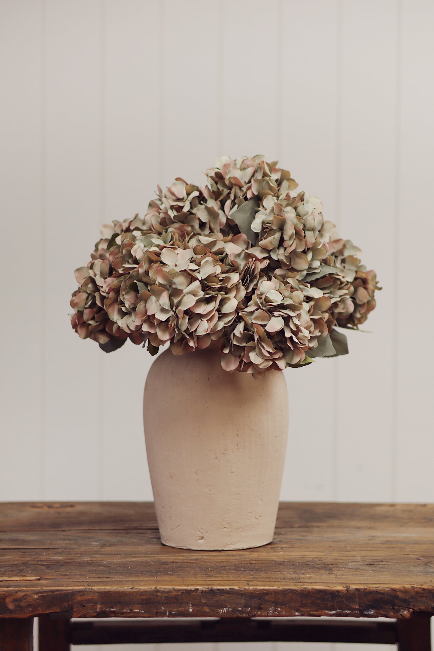 Autumn Hydrangea Spray, Vintage Green