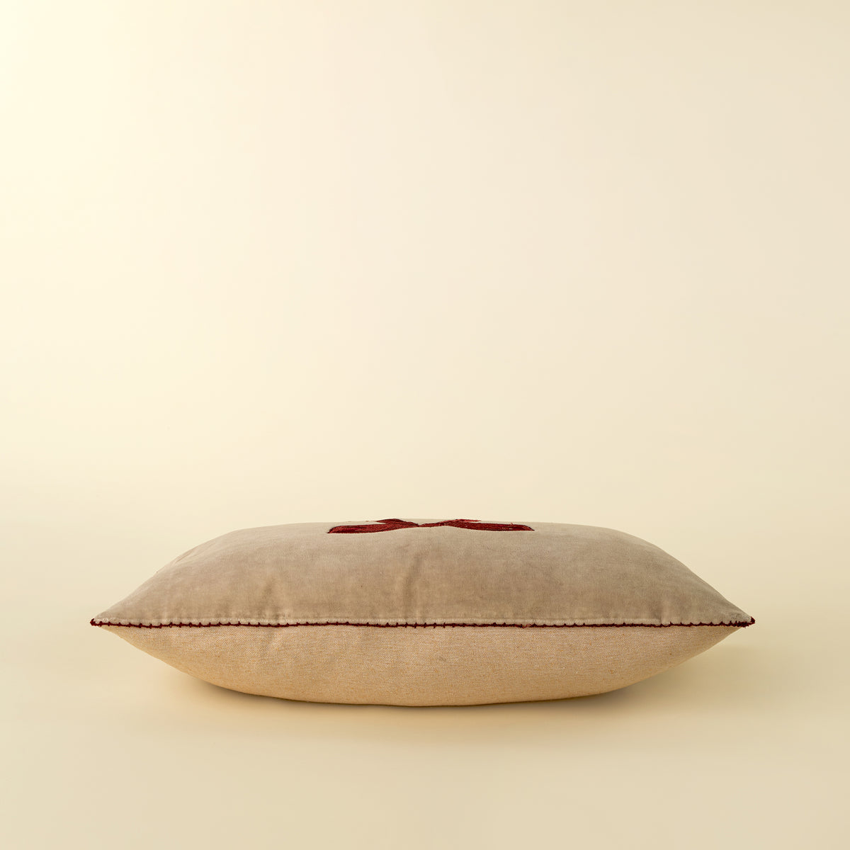 Red Velvet Bow Pillow, Red