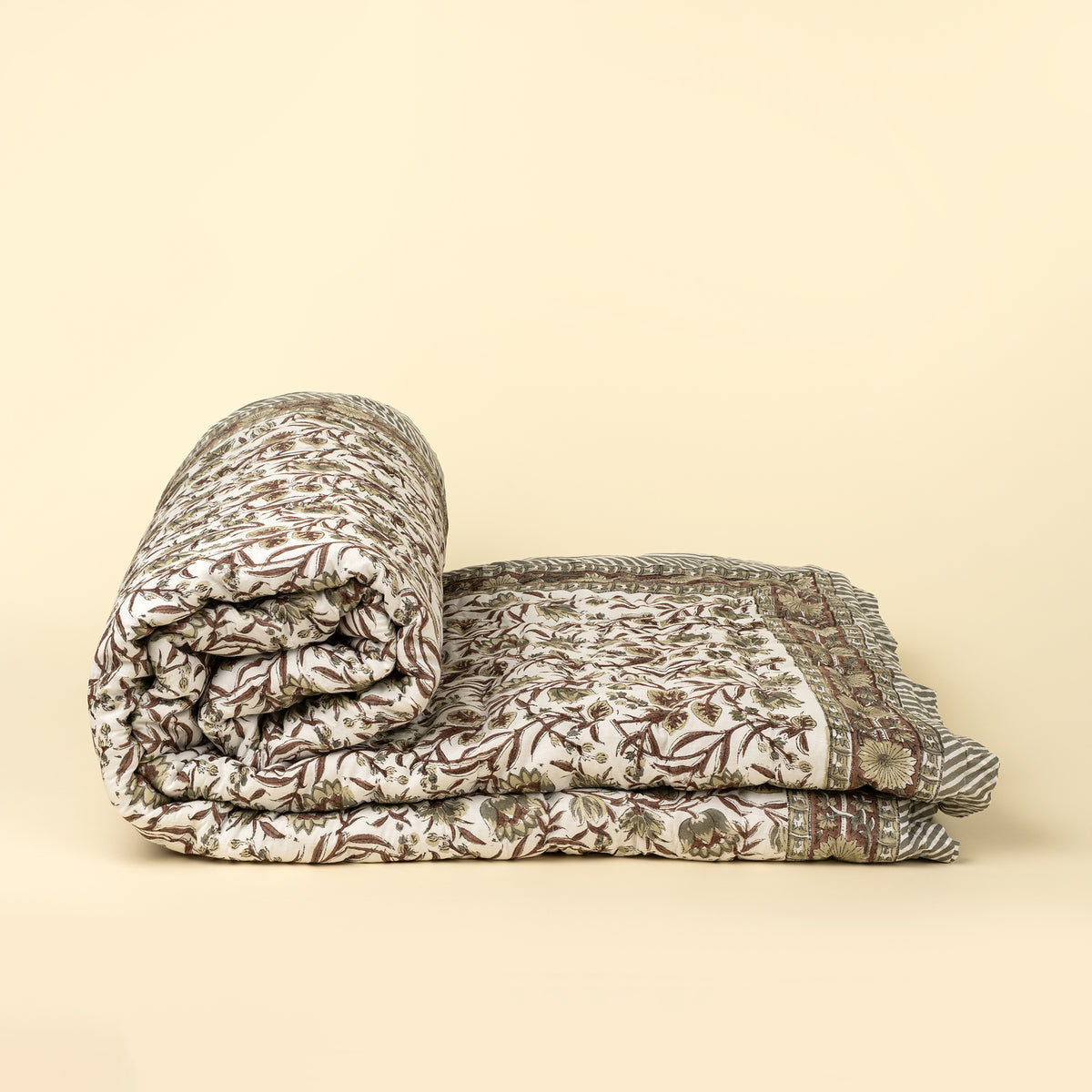 Wild Laurel Block Print Quilt, King