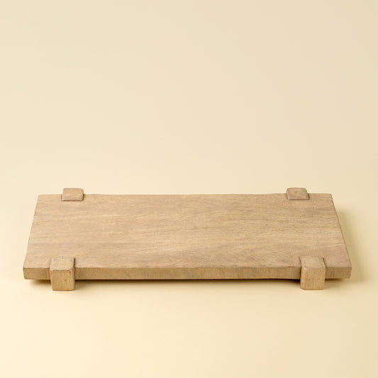 Drift Pedestal Tray L, Bleached