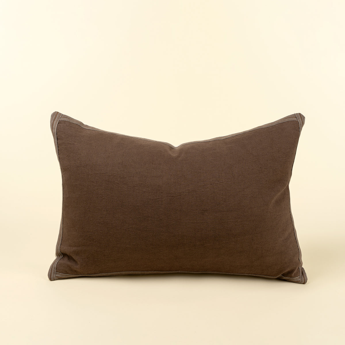 Esme Linen Lumbar Pillow, Mocha