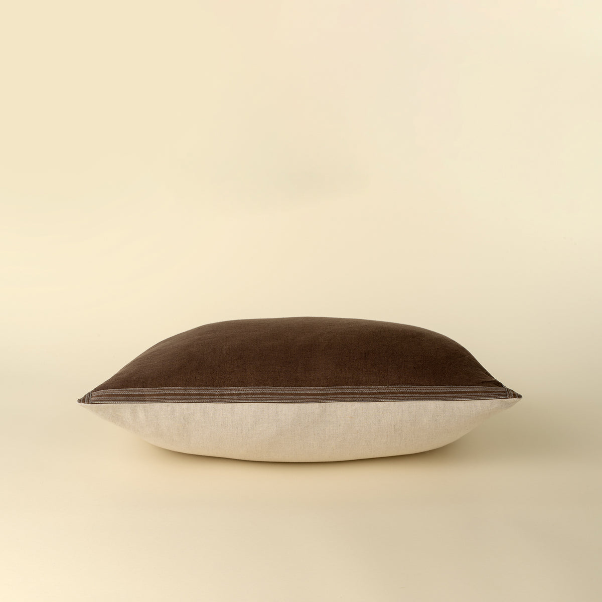 Esme Linen Lumbar Pillow, Mocha
