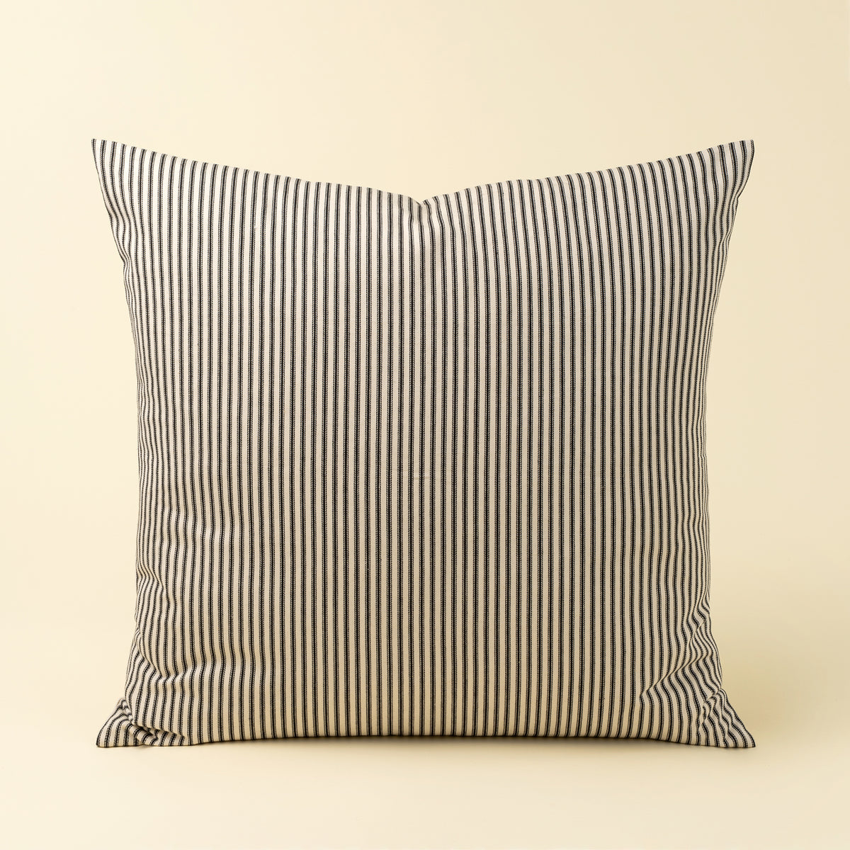 24x24 Black Ticking Pillow