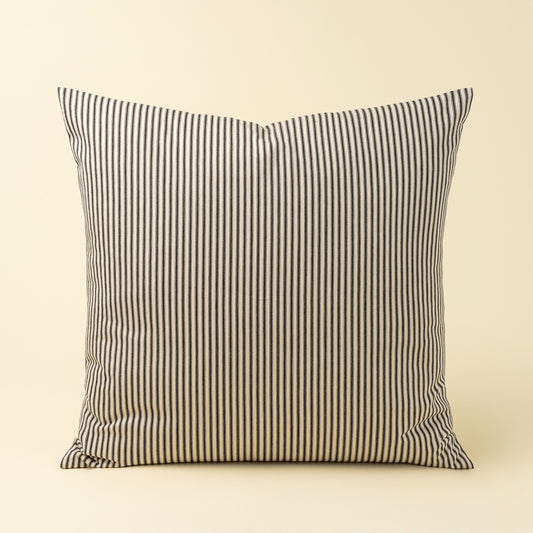 24x24 Black Ticking Pillow