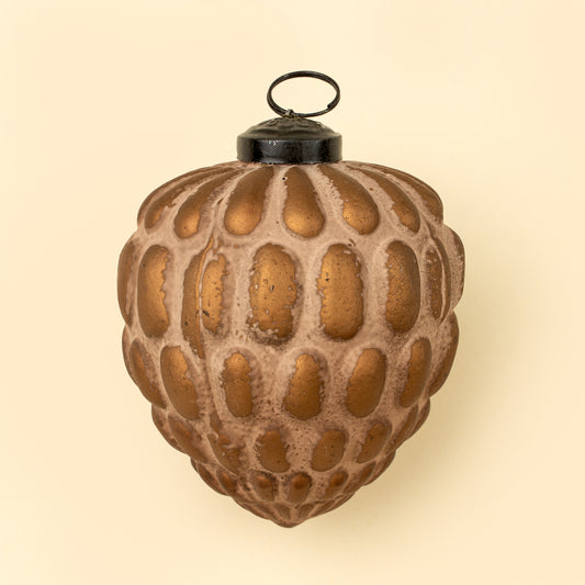 Heirloom Cone Holiday Ornament, Rustic Pink