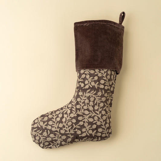Wildvine Velvet Stocking, Heather