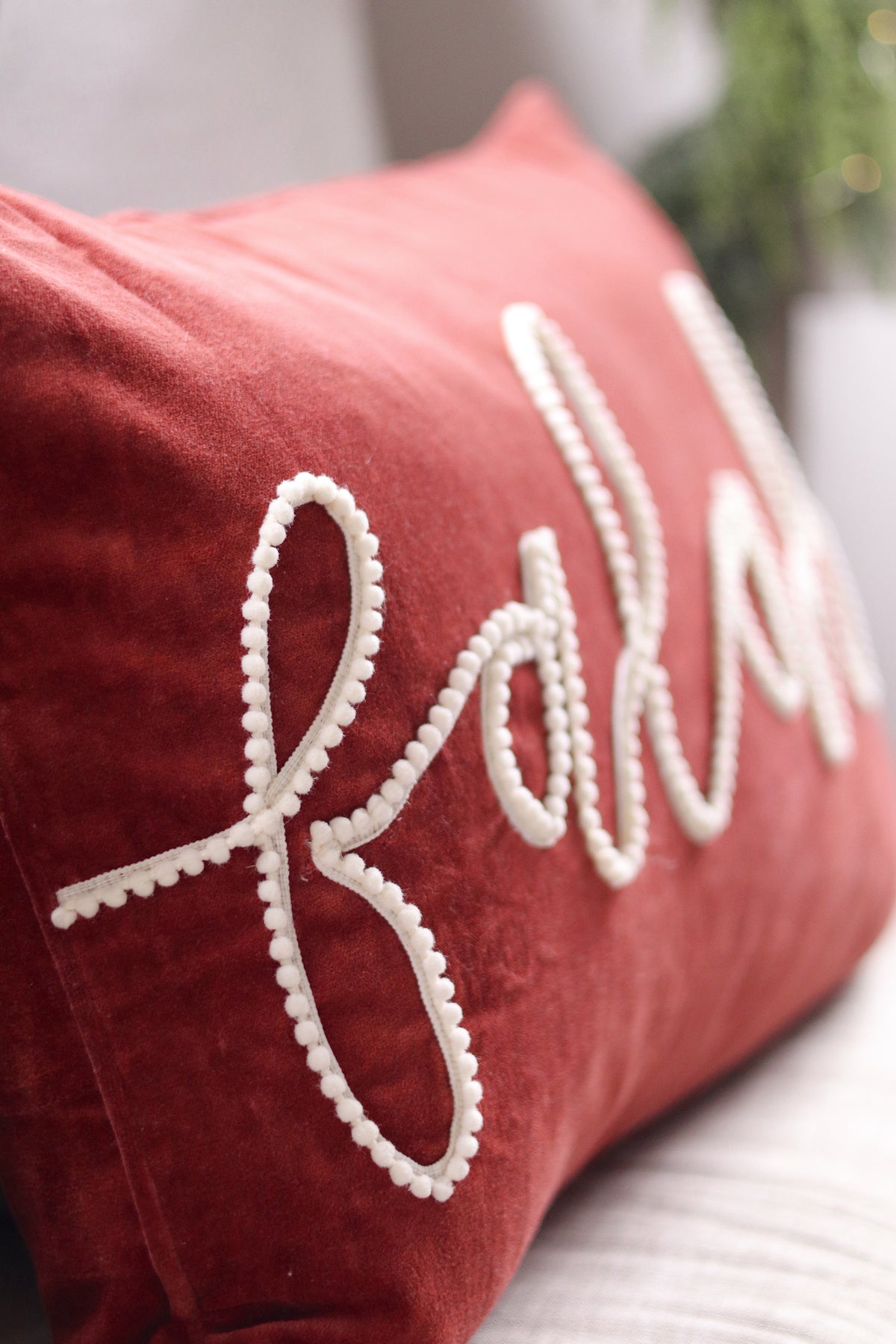 16x24 Fa La La Velvet Pillow