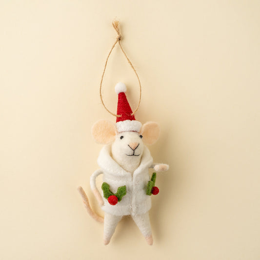 Hollyberry Hattie Mouse Holiday Ornament