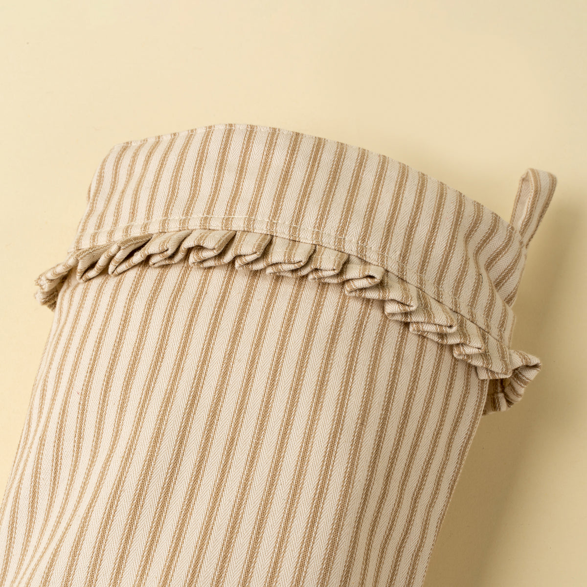 Ticking Stripe Stocking, Beige