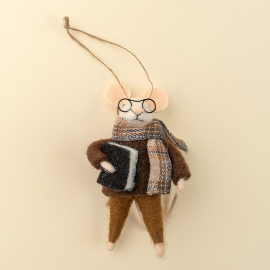 Study Time Spencer Mouse Holiday Ornament