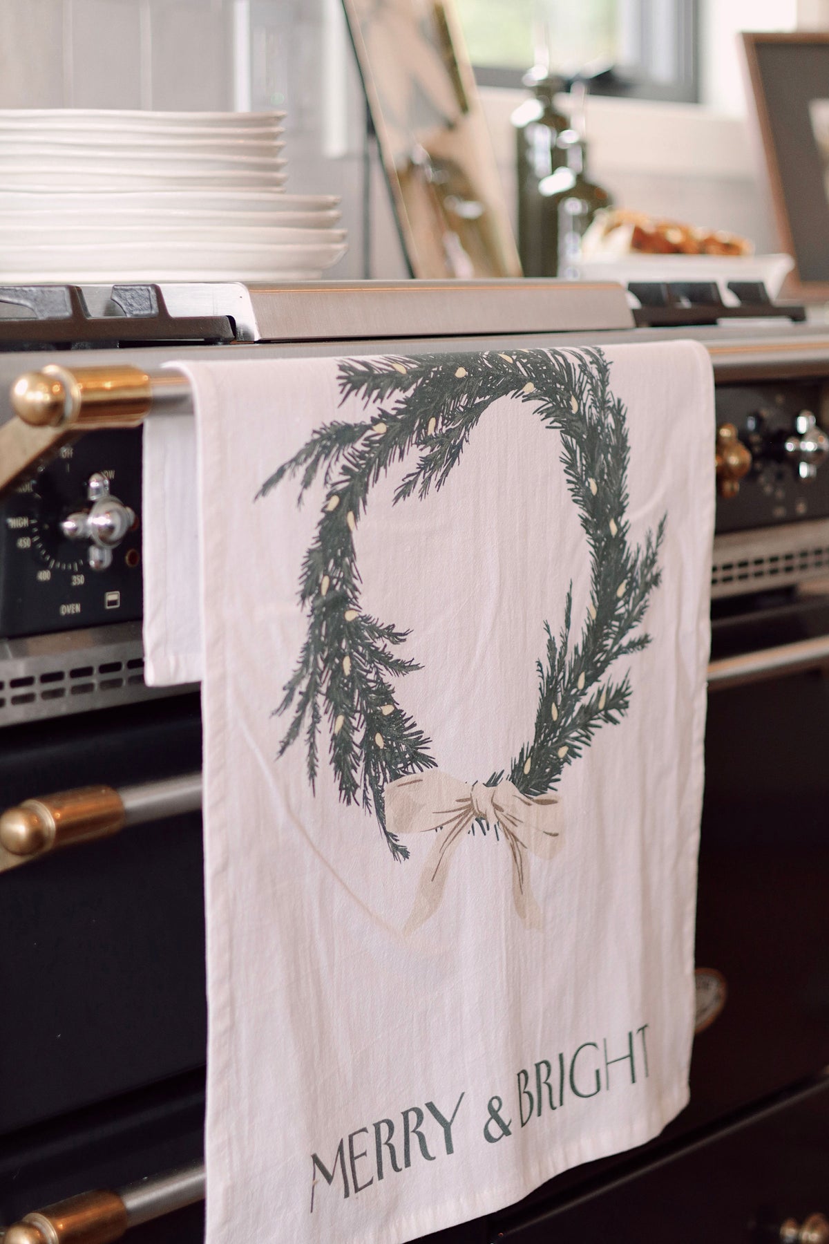 Holiday Wreaths Flour Sack Tea Towels S/2