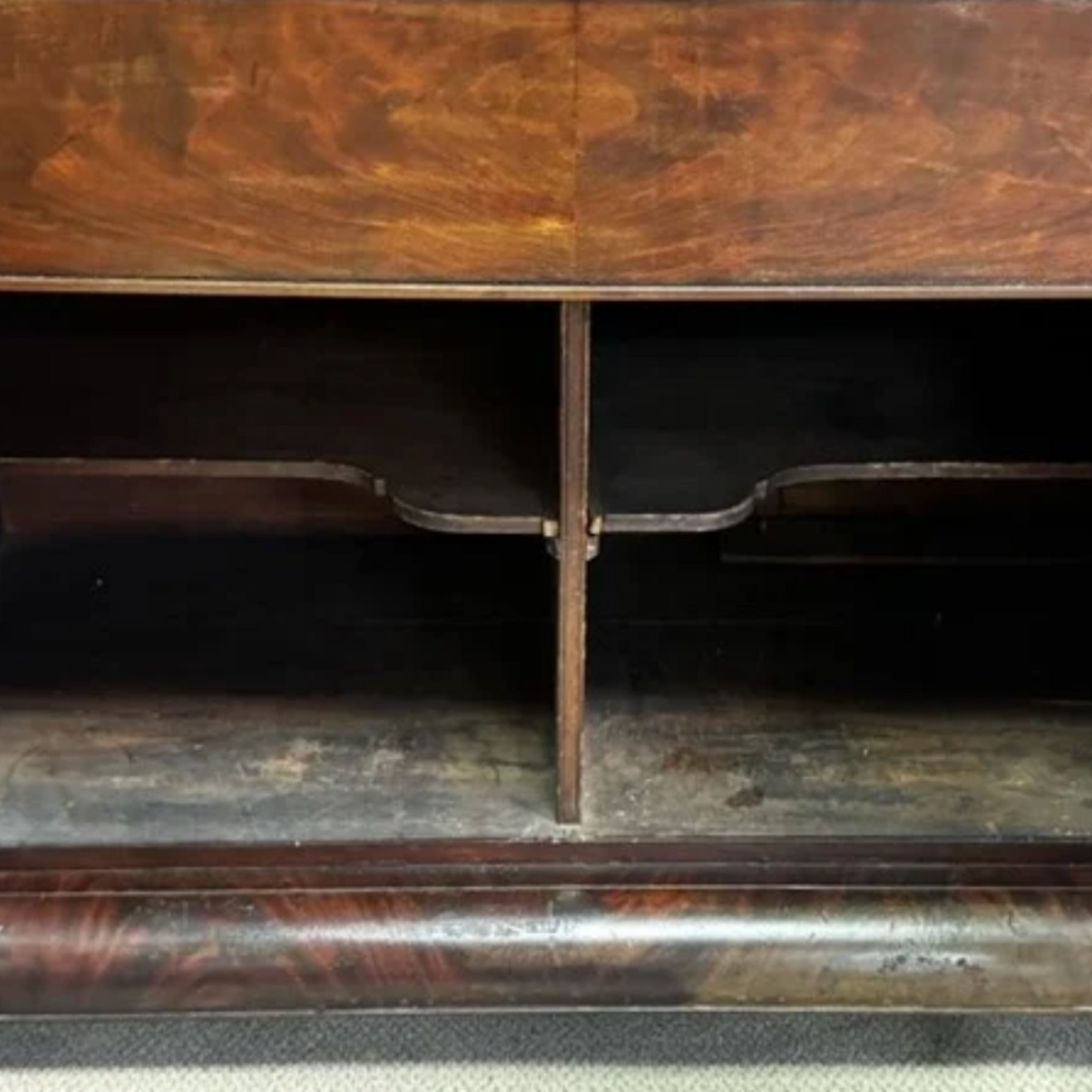 Antique 1850s Empire Blind Secretary Desk – Mahogany Masterpiece with Hidden Compartments