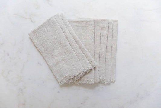 Oatmeal Cotton Gauze Cloth Napkins  | Set of 4