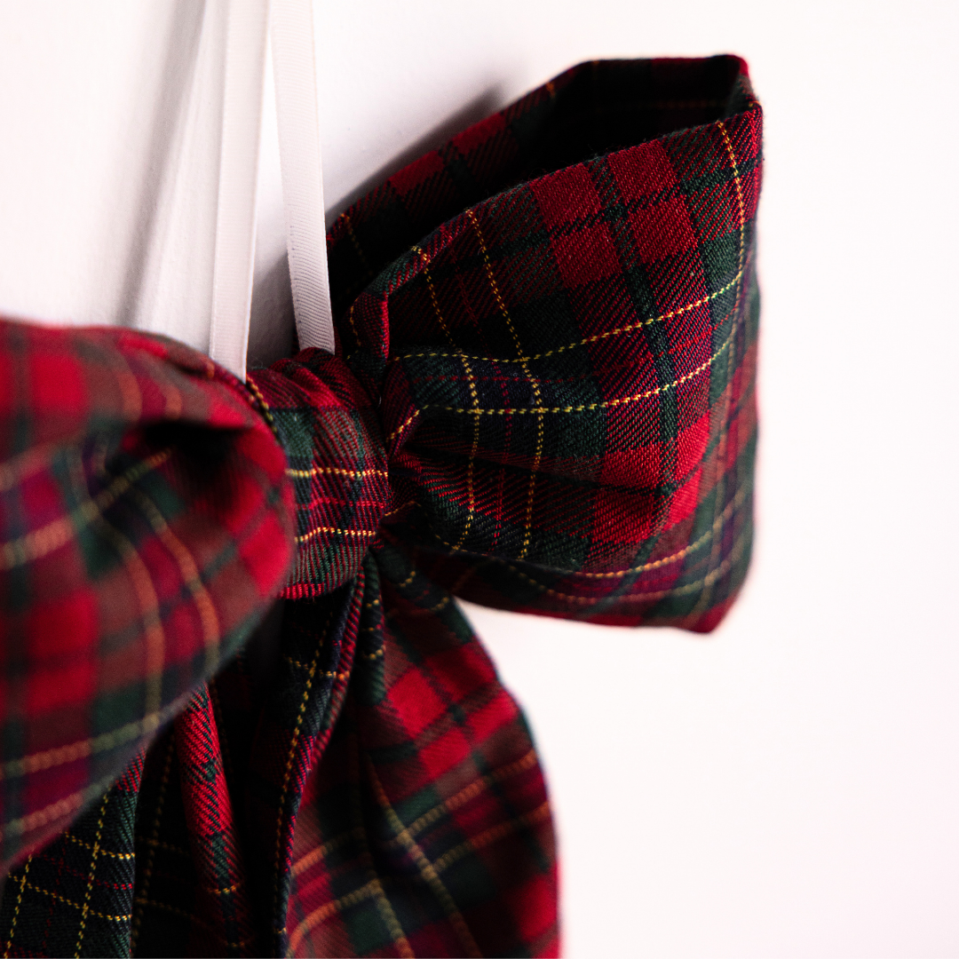 Plaid Red Fabric Bows