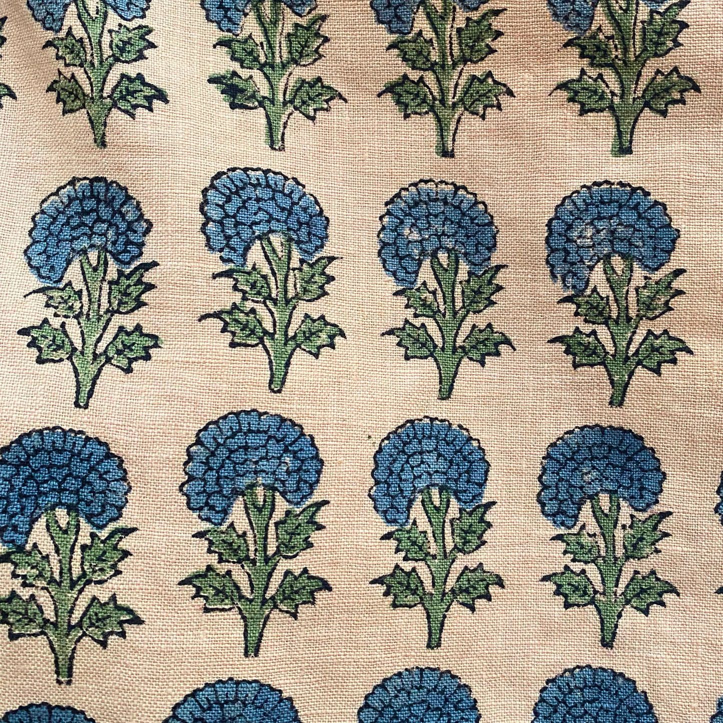 Block Printed Linen Throw Pillows