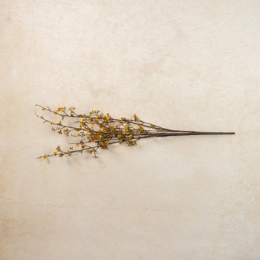 36" YELLOW SEEDED WAX FLOWER SPRAY