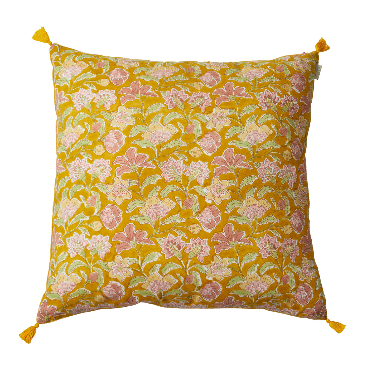 Cushion Cover Printed With Indian Flower And Velvet Bohemian🇫🇷