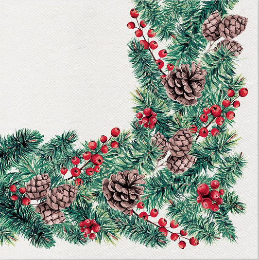 Winter Branches Dinner Napkin-12Pk