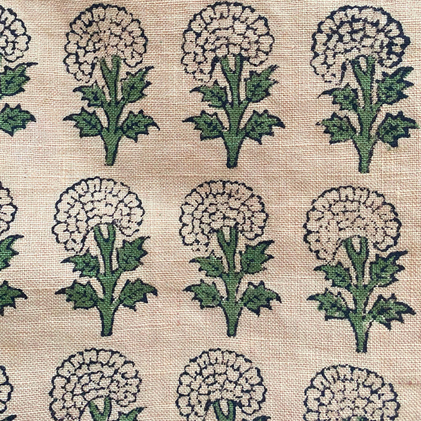 Block Printed Linen Throw Pillows