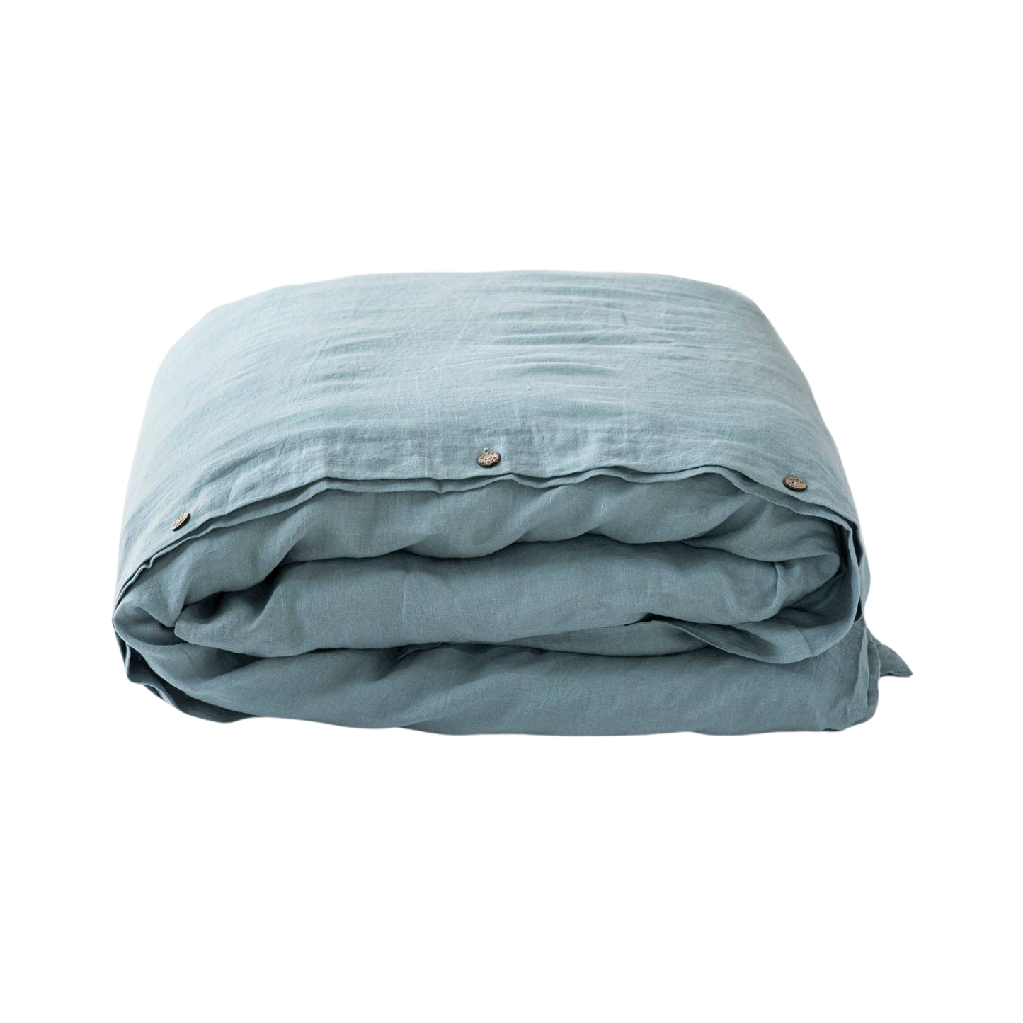 Dusty blue linen duvet cover