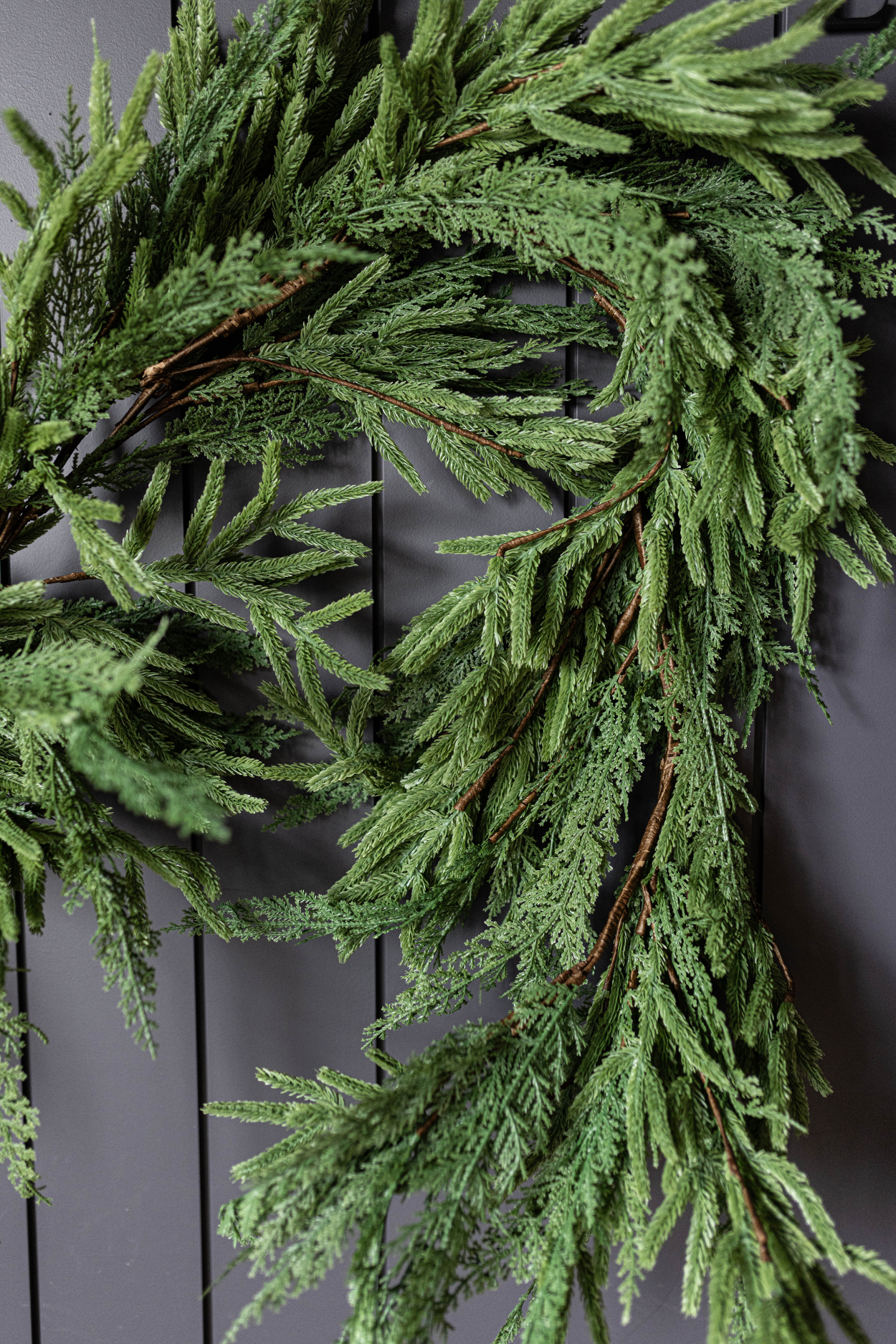 Norfolk & Cypress Mix Real Touch Faux Chrismas Garland 6ft
