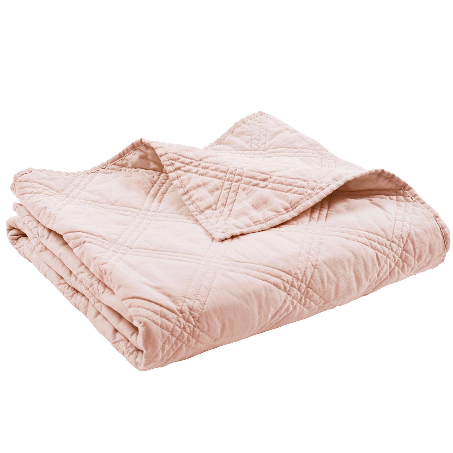 Washed Linen Quilted Throw