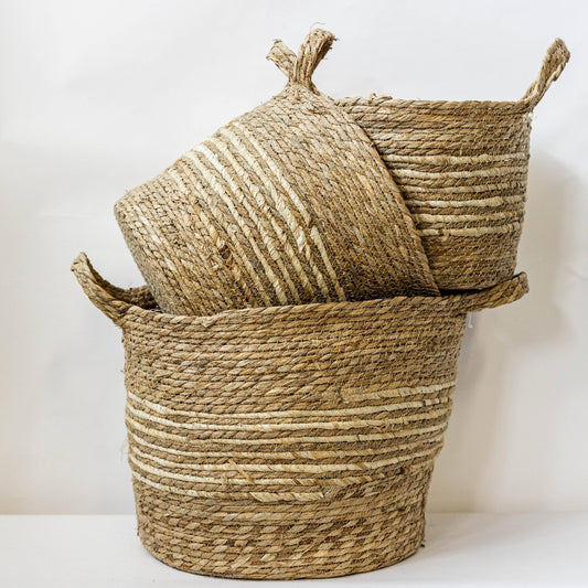 Baskets With Handles, Set of 3