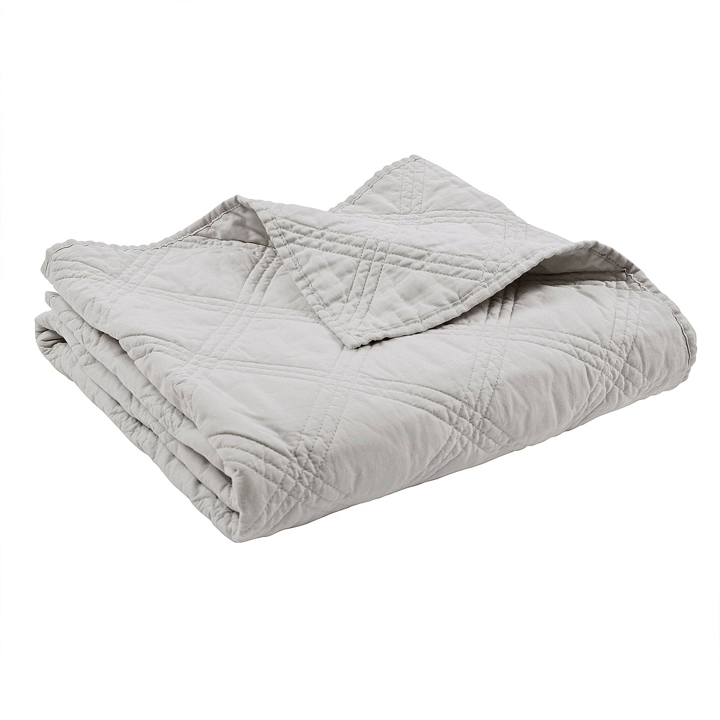 Washed Linen Quilted Throw