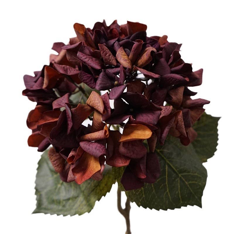 24"Lux Designer-Grade Ultra-Realistic Hydrangea–(7"Bloom)