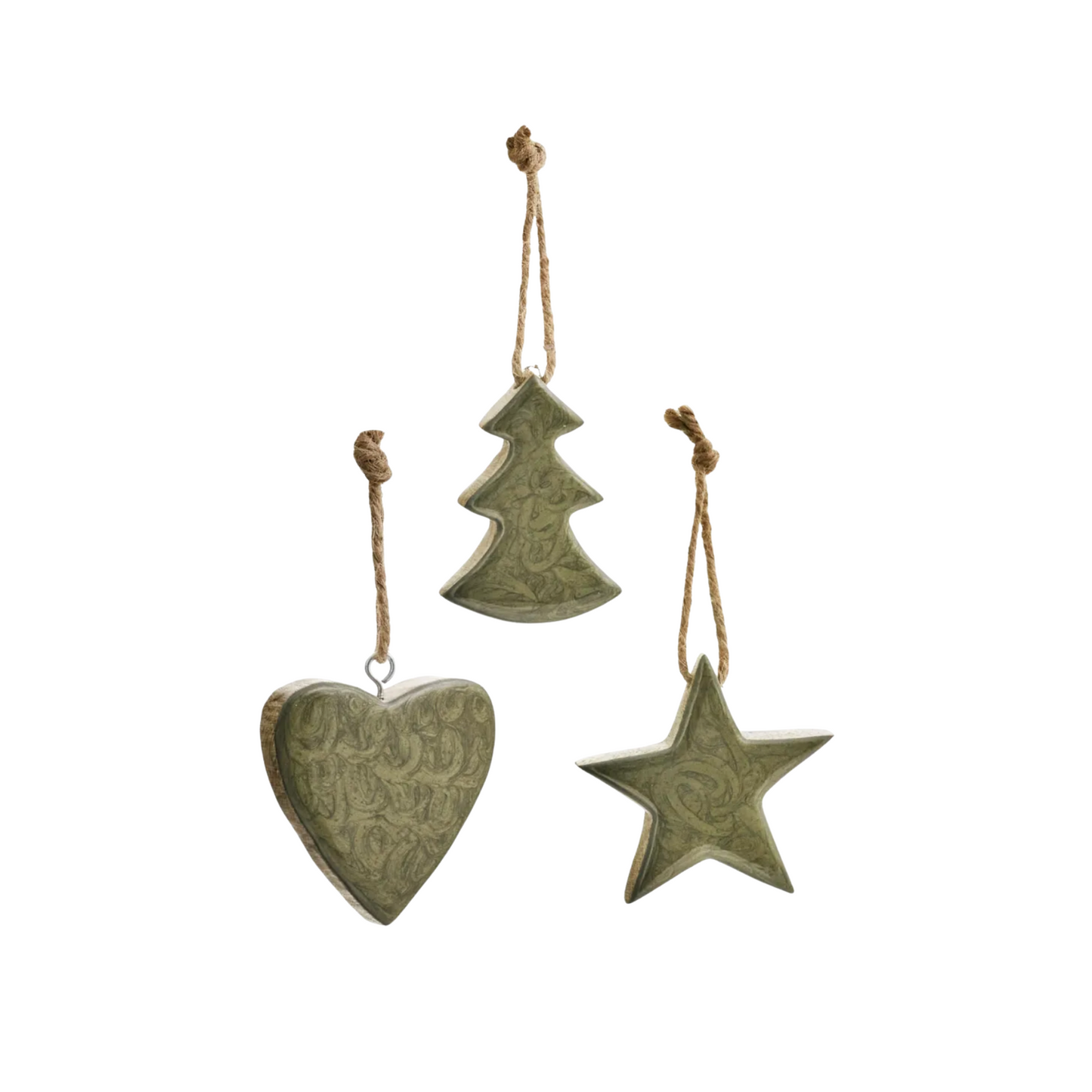 Orn S/3 Heat/Star/Tree
