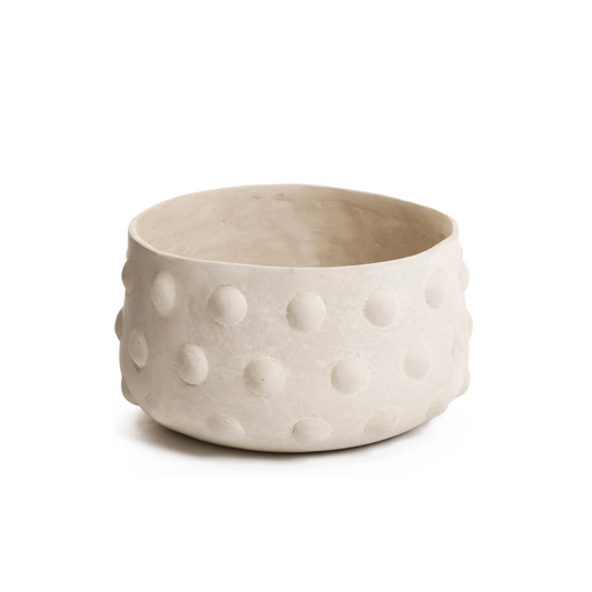 Bowl Paper Mache Polka Dots
