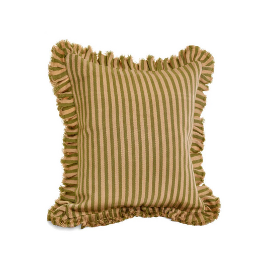 Cushion Woven Stripes & Frills