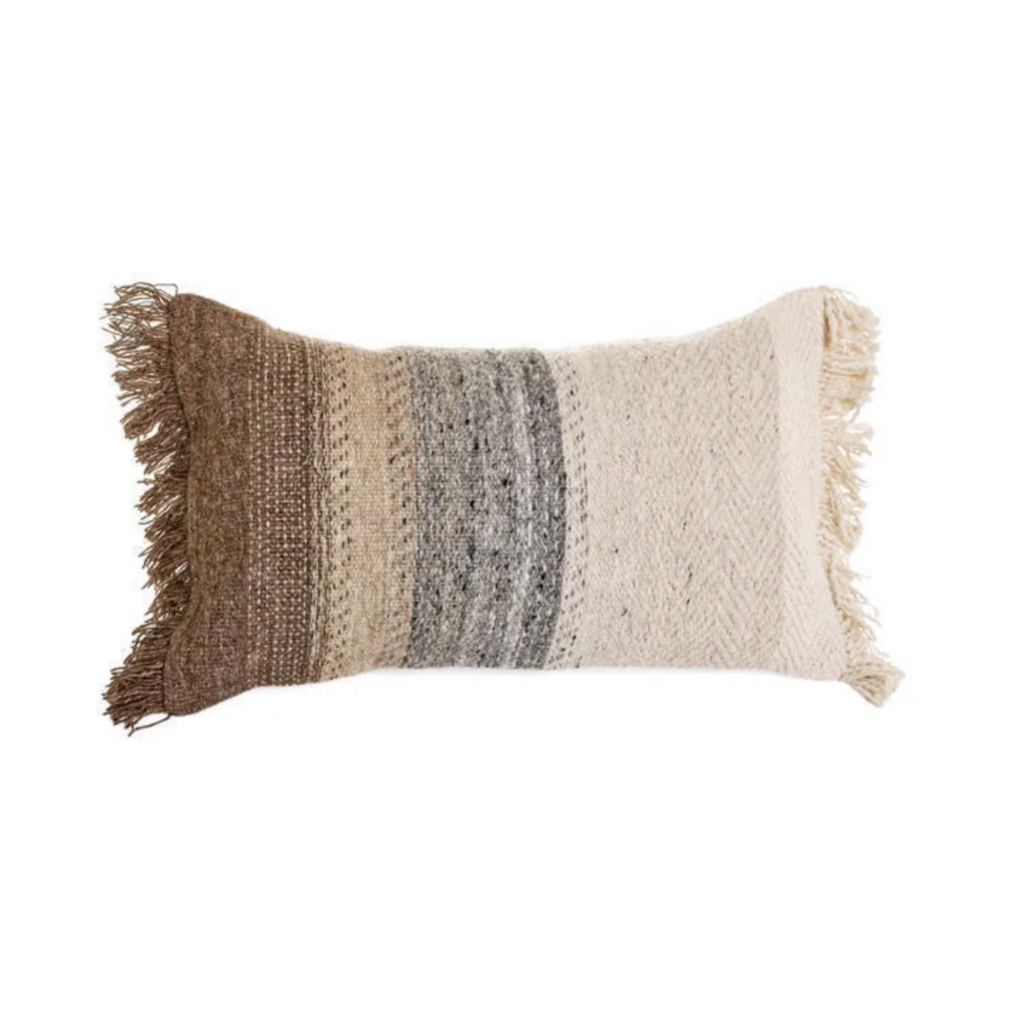 Cushion Woven Wool w/ Fringes