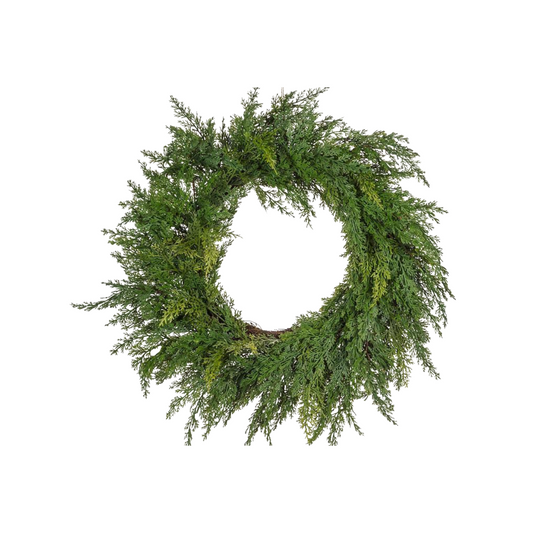 Realistic Cedar Wreath-24"D