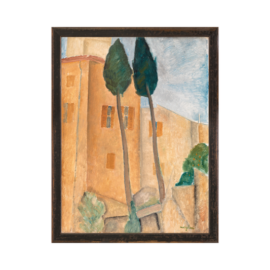 Cypresses and Houses at Cagnes, 1919