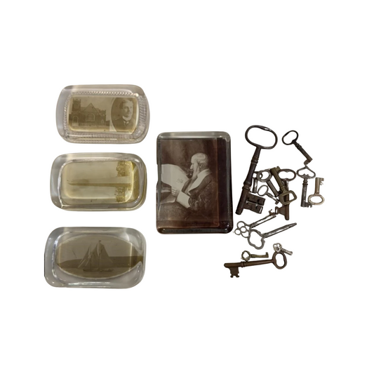 Skeleton Keys & Glass Paperweights